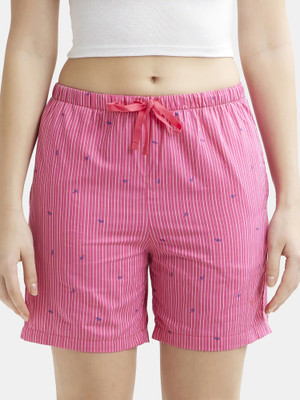 JOCKEY Striped Women Pink Regular Shorts