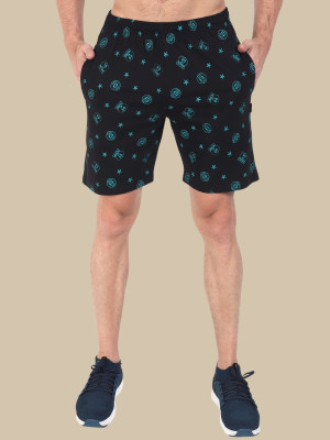 HouseOfCommon Striped Men Black Bermuda Shorts