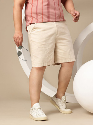 Sztori Solid Men Beige Regular Shorts