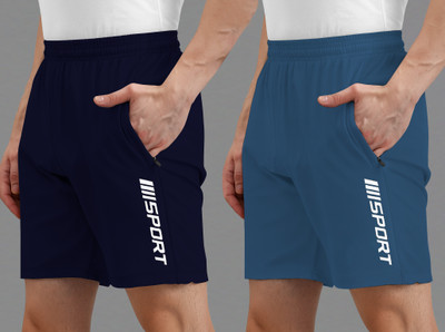 AVOLT Printed Men Blue, Light Blue Casual Shorts