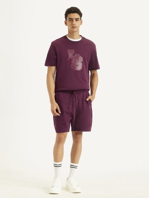 LEVI'S Solid Men Maroon Basic Shorts