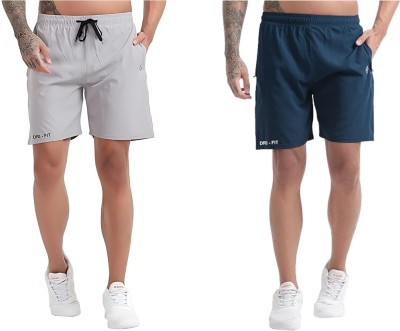 BLUE STAR SHARK Solid Men Grey, Green Casual Shorts