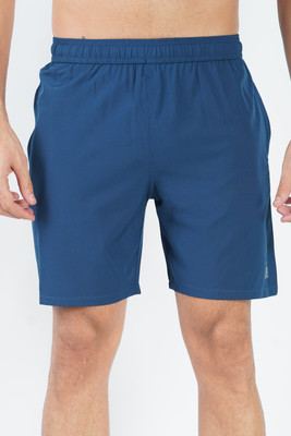 GOTO Solid Men Blue Casual Shorts