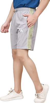 skynax Striped Men Black Regular Shorts, Night Shorts, Gym Shorts
