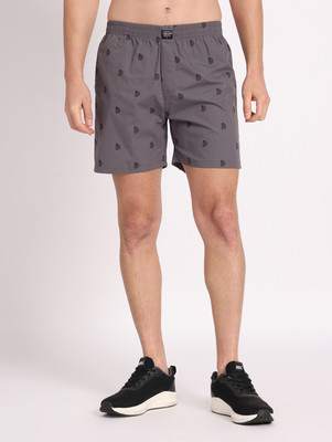 DRESS.COM Printed Men Grey Boxer Shorts