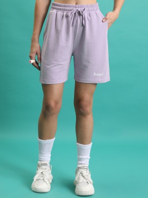 Tokyo Talkies Solid Women Light Blue Regular Shorts