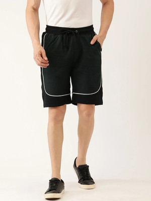 ARISE Color Block Men Dark Green Casual Shorts