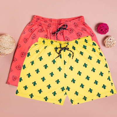 POWERmerc Printed Women Multicolor Regular Shorts