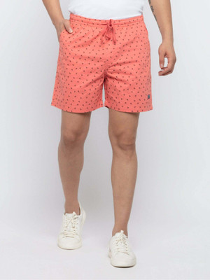 Status Quo Printed Men Pink Basic Shorts