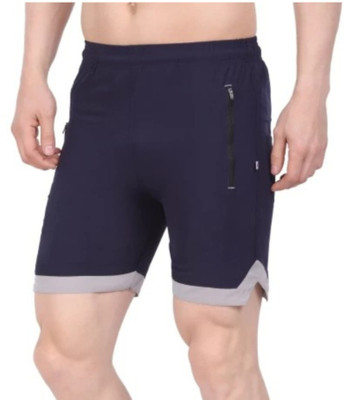 jocker Color Block Men Dark Grey Bermuda Shorts
