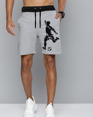 JUGULAR Printed Men Grey Basic Shorts