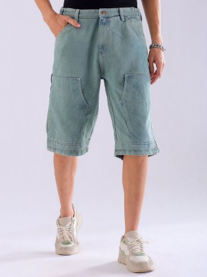 The Indian Garage Co. Solid Men Blue Casual Shorts