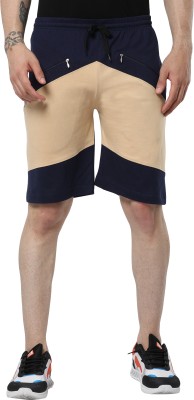 SURYA MAX Solid Men Dark Blue Casual Shorts