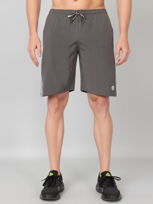 Pyro Spirit Striped Men Grey Sports Shorts