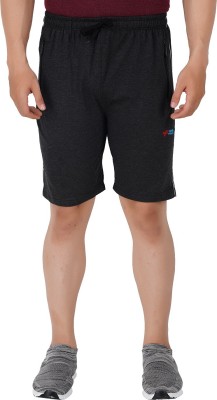 FEEL TRACK Solid Men Dark Grey Regular Shorts