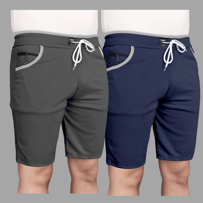 DARSHAN CREATION Printed Men Dark Grey, Dark Blue Sports Shorts