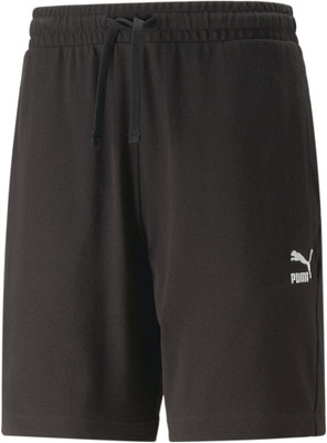 PUMA Solid Men Black Casual Shorts