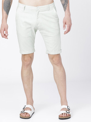 HIGHLANDER Solid Men Green Regular Shorts