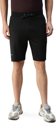 Macroman M-Series Solid Men Black Bermuda Shorts