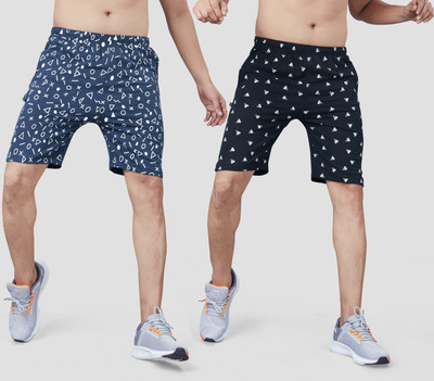 FalconTracks Printed Men Multicolor Regular Shorts