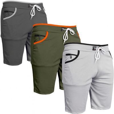 VIRADIYAENTERPRISE Solid Men Multicolor Regular Shorts