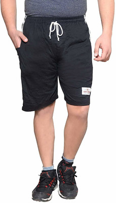 Kolva Solid Men Black Running Shorts