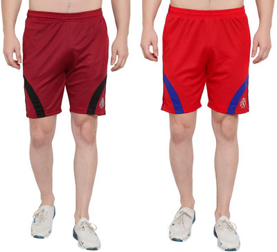 OORA TREND Mesh Men Maroon, Red Sports Shorts