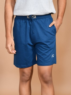 SKYKNIT Solid Men Blue Bermuda Shorts