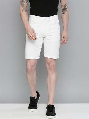 The Indian Garage Co. Solid Men White Chino Shorts
