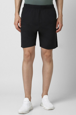 VAN HEUSEN Solid Men Black Regular Shorts