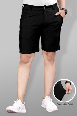solidplay Solid Men Black Casual Shorts