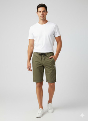 ABD ENT Solid Men Light Green Regular Shorts