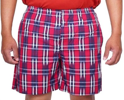 Ankit Jain Checkered Men Red, White, Blue Boxer Shorts