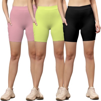 MYO Solid Women Multicolor Cycling Shorts