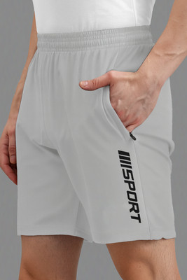 AVOLT Printed Men Grey Casual Shorts