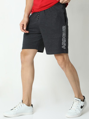 ARDEUR Self Design Men Grey Basic Shorts