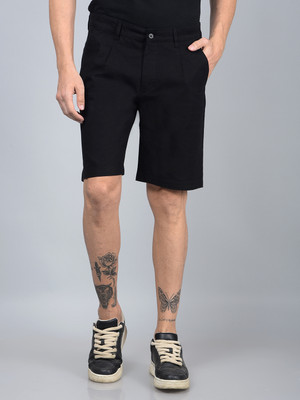 CRIMSOUNE CLUB Solid Men Black Regular Shorts