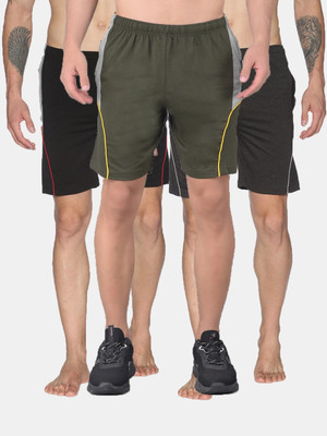 Dollar Self Design Men Multicolor Regular Shorts