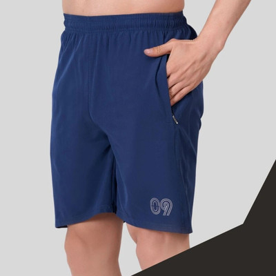 wearxture Solid Men Reversible Blue Regular Shorts, Gym Shorts