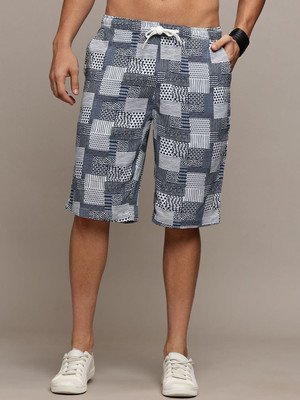 Roadster Color Block Men Grey Chino Shorts