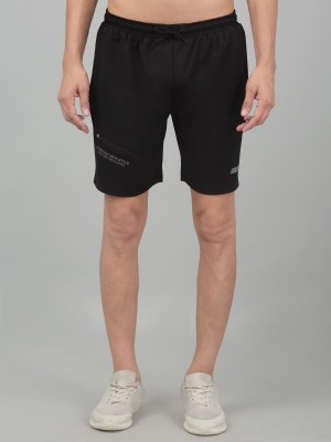 CANTABIL Solid Men Black Sports Shorts