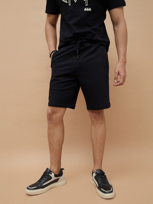 Fame Forever by Lifestyle Solid Men Black Denim Shorts