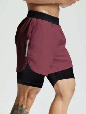 Culish Trend Solid Men Dark Blue Sports Shorts