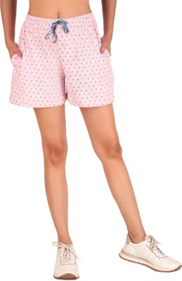 A R TRADERS Striped Women Pink Night Shorts