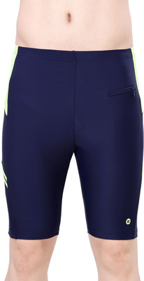 Lactra Solid Men Dark Blue Sports Shorts
