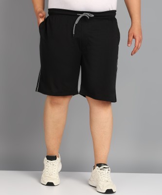 METRONAUT PLUS Solid Men Black Casual Shorts