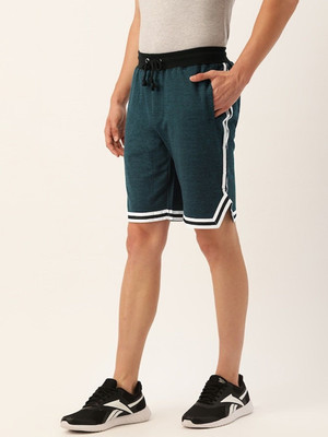 HouseOfCommon Solid Men Dark Blue Casual Shorts