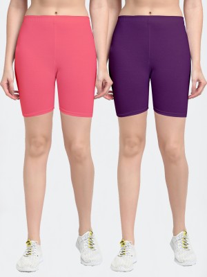 Bamboo Breeze Solid Women Multicolor Cycling Shorts