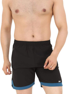 HouseOfCommon Printed Men Black Gym Shorts