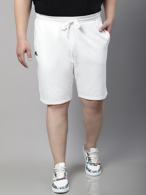 Rute Solid Men White Regular Shorts